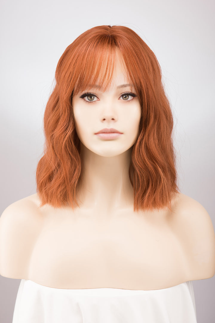 Ginger Orange Wavy Bob Wig Aisling