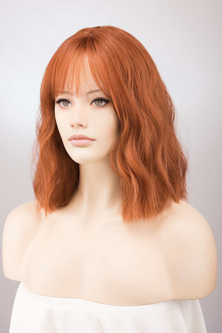 Ginger Orange Wavy Bob Wig Aisling