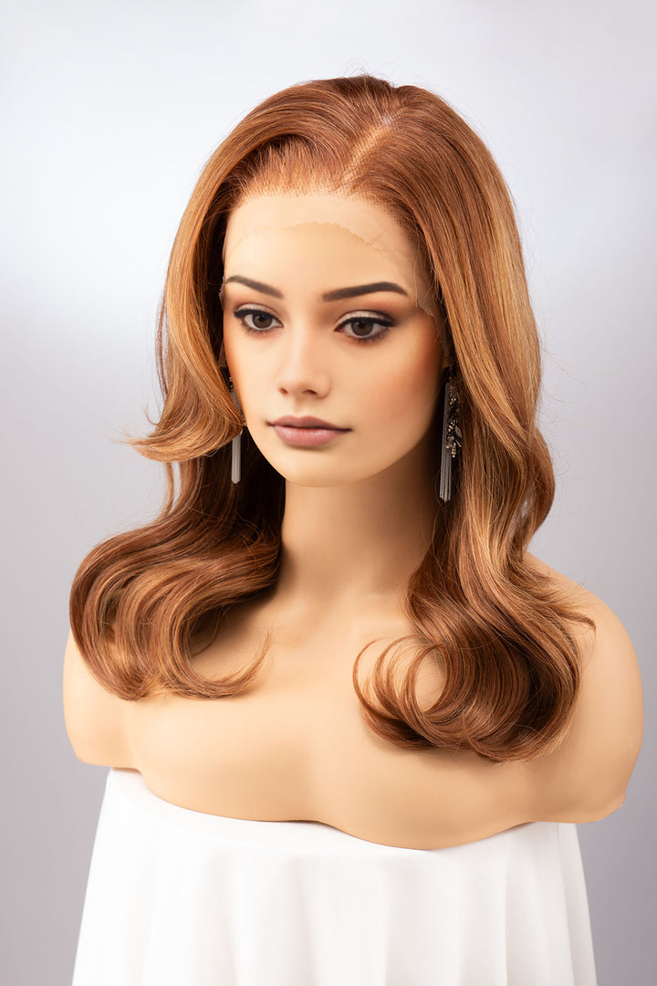 Auburn Copper with Blonde Highlights Lace Front Wig Andrea