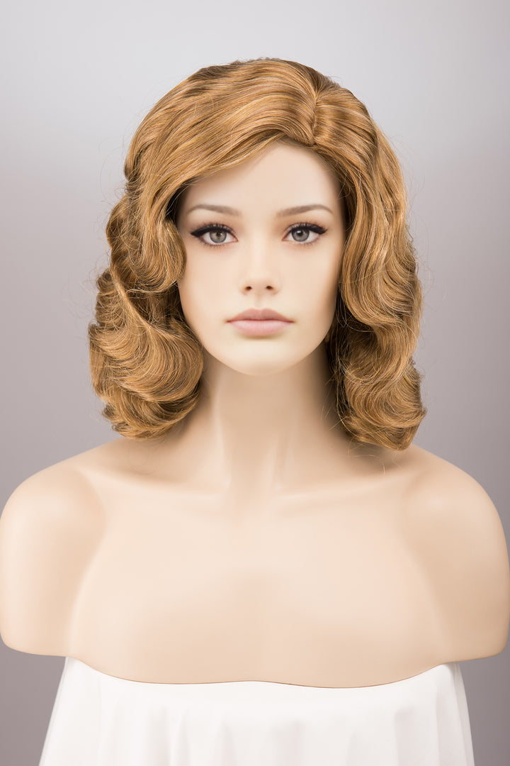 Golden Ash Honey Blonde Finger Wave Wig Ashton