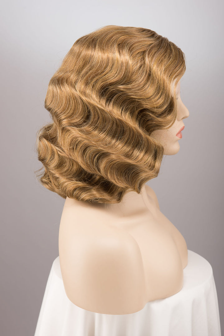 Golden Ash Honey Blonde Finger Wave Wig Ashton