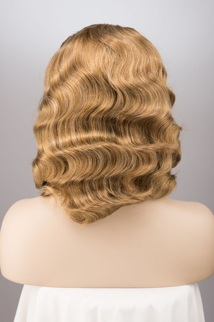 Golden Ash Honey Blonde Finger Wave Wig Ashton