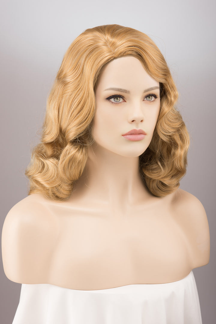 Gold Ash Honey Blonde Wavy Wig Atlas