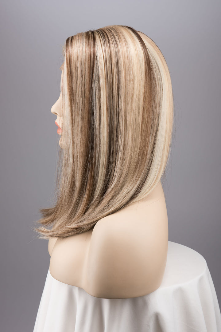 Blonde Balayage Straight Lace Top Synthetic Bob Wig Audrey