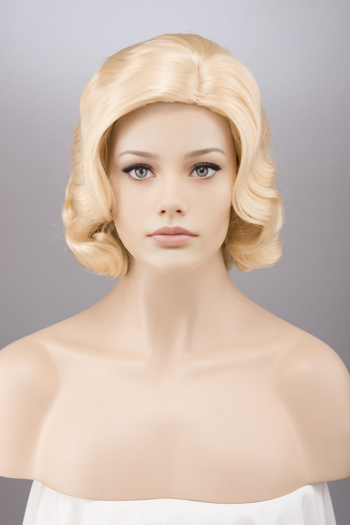 Platinum Blonde Finger Wave Marilyn Monroe Wig Ayden