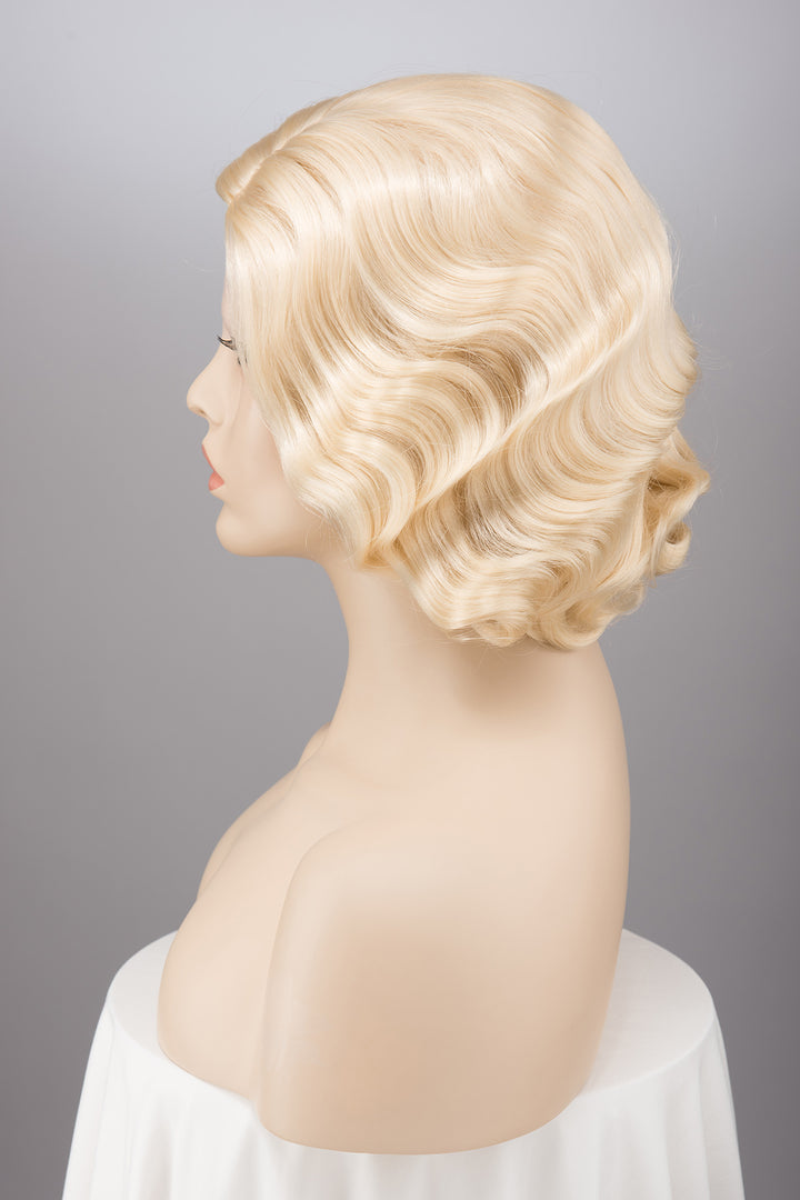 Platinum Blonde Finger Wave Marilyn Monroe Wig Ayden