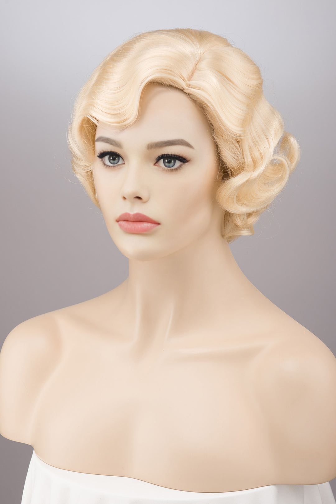 Platinum Blonde Finger Wave Gilded Age Great Gatsby Cosplay Wig Daisy