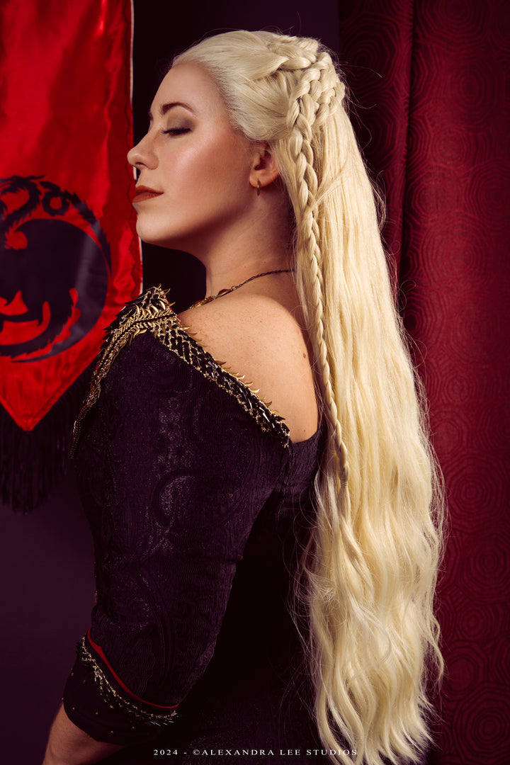 Icy Blonde Large Lace 13x6 Long Wavy Wig Game of Throne Rhaenyra Daenerys