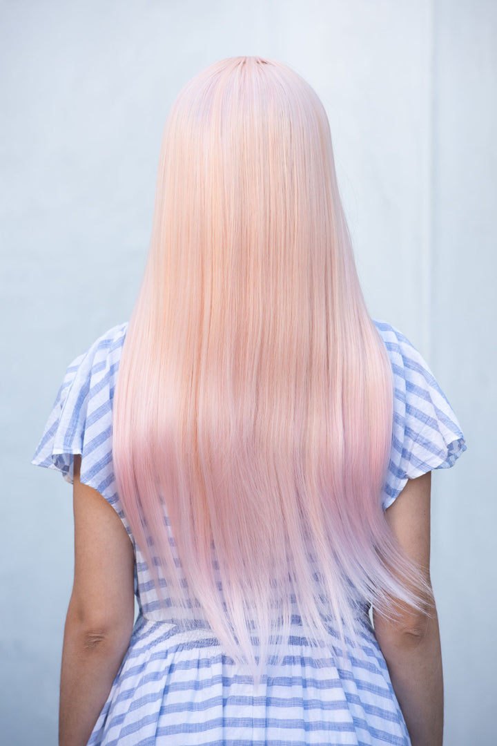 Peachy Pink Straight Small Lace Wig Kimber