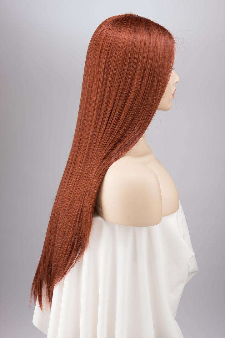 Auburn Ginger Red Long Straight Lace Front Wig Macey