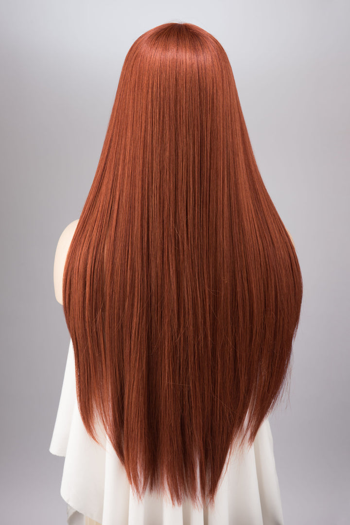 Auburn Ginger Red Long Straight Lace Front Wig Macey