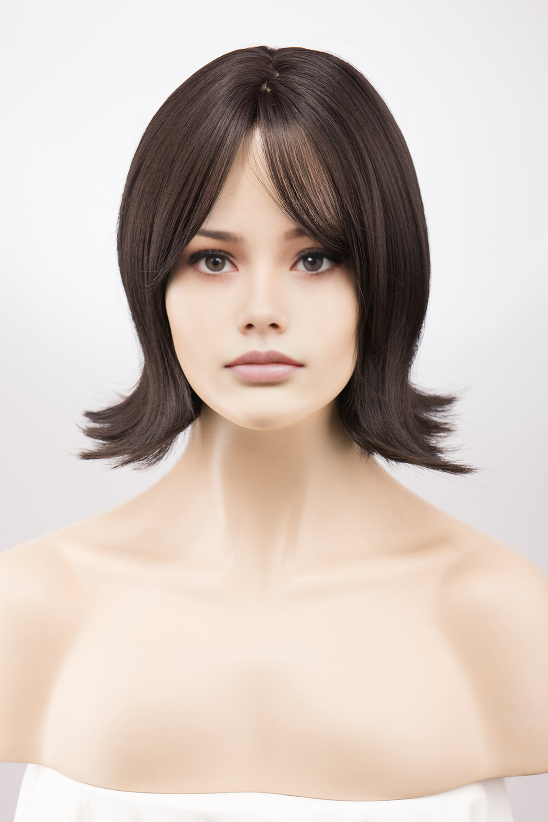 Natural Black Wavy Wig with Bangs Maci