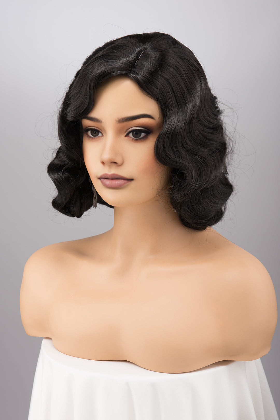 Natural Black Finger Wave Wig Mara