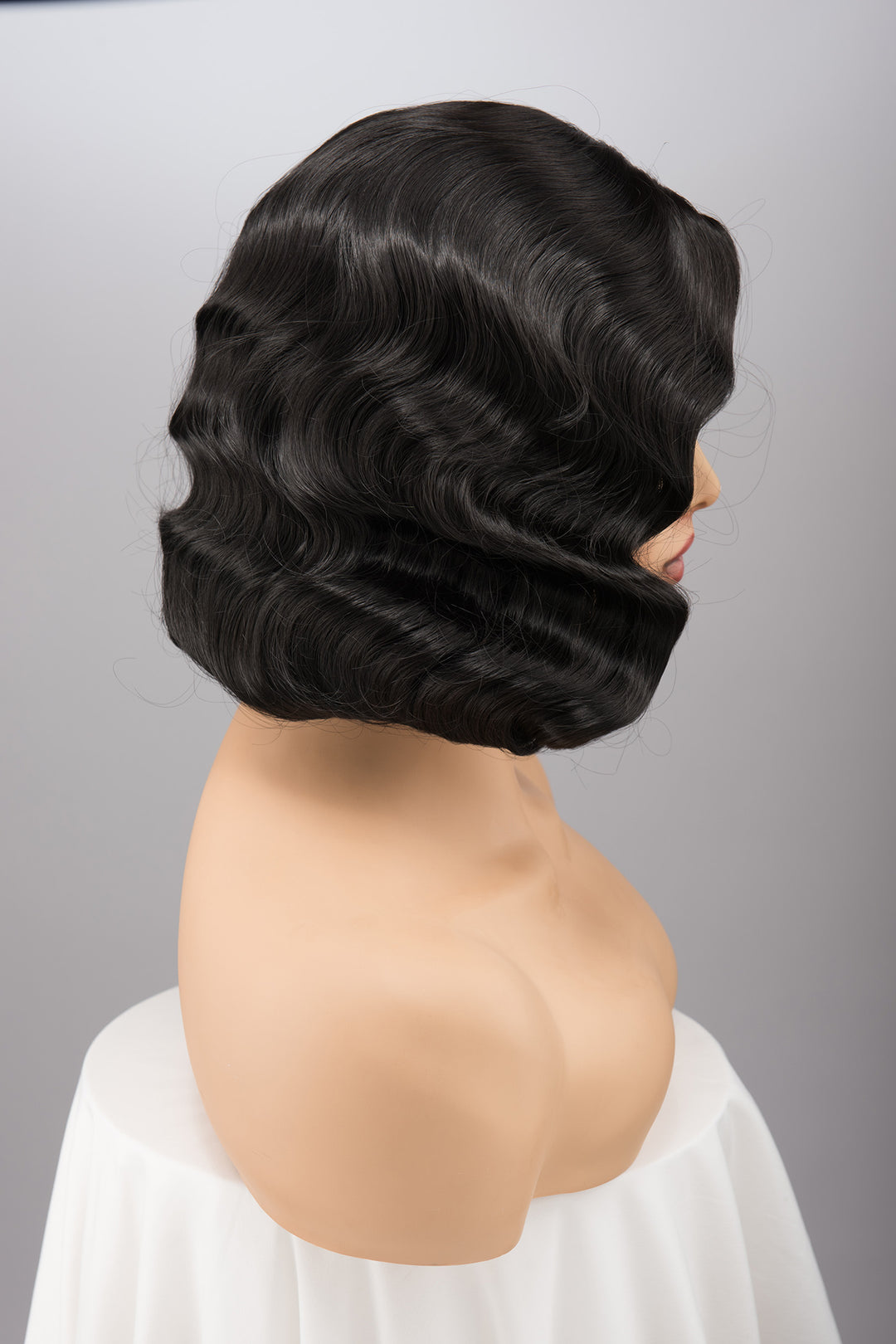 Natural Black Finger Wave Wig Mara