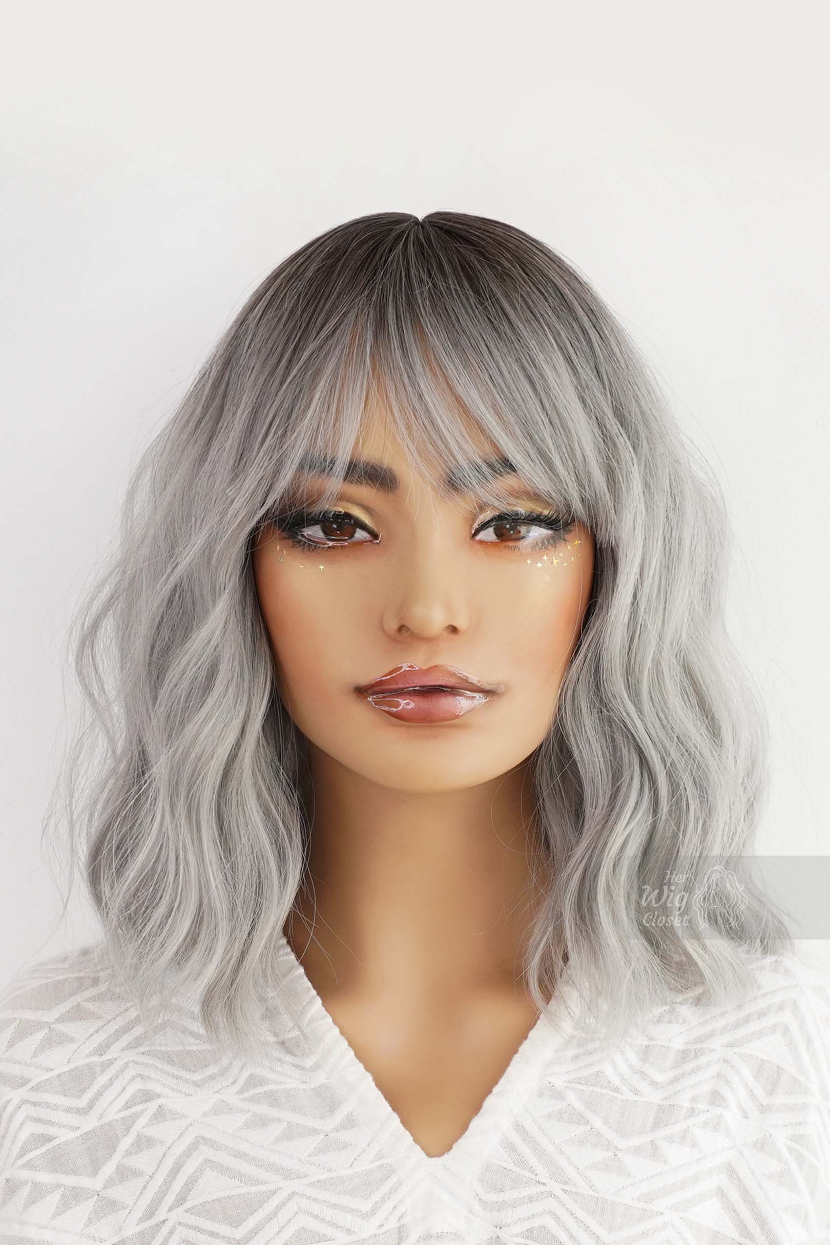 Grey ombre clearance wig