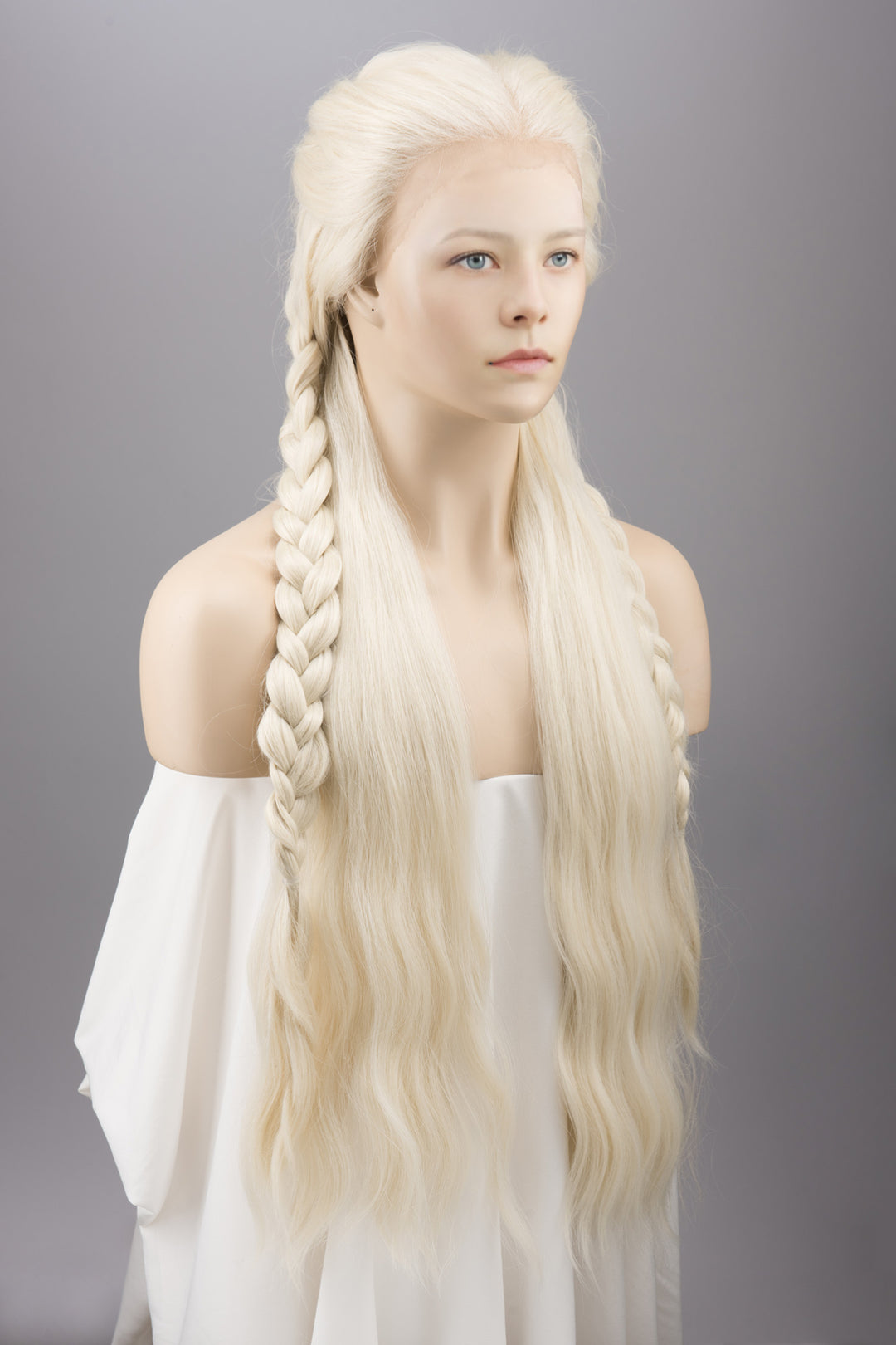 Icy Blonde Large Lace 13x6 Long Wavy Wig Game of Throne Rhaenyra Daenerys