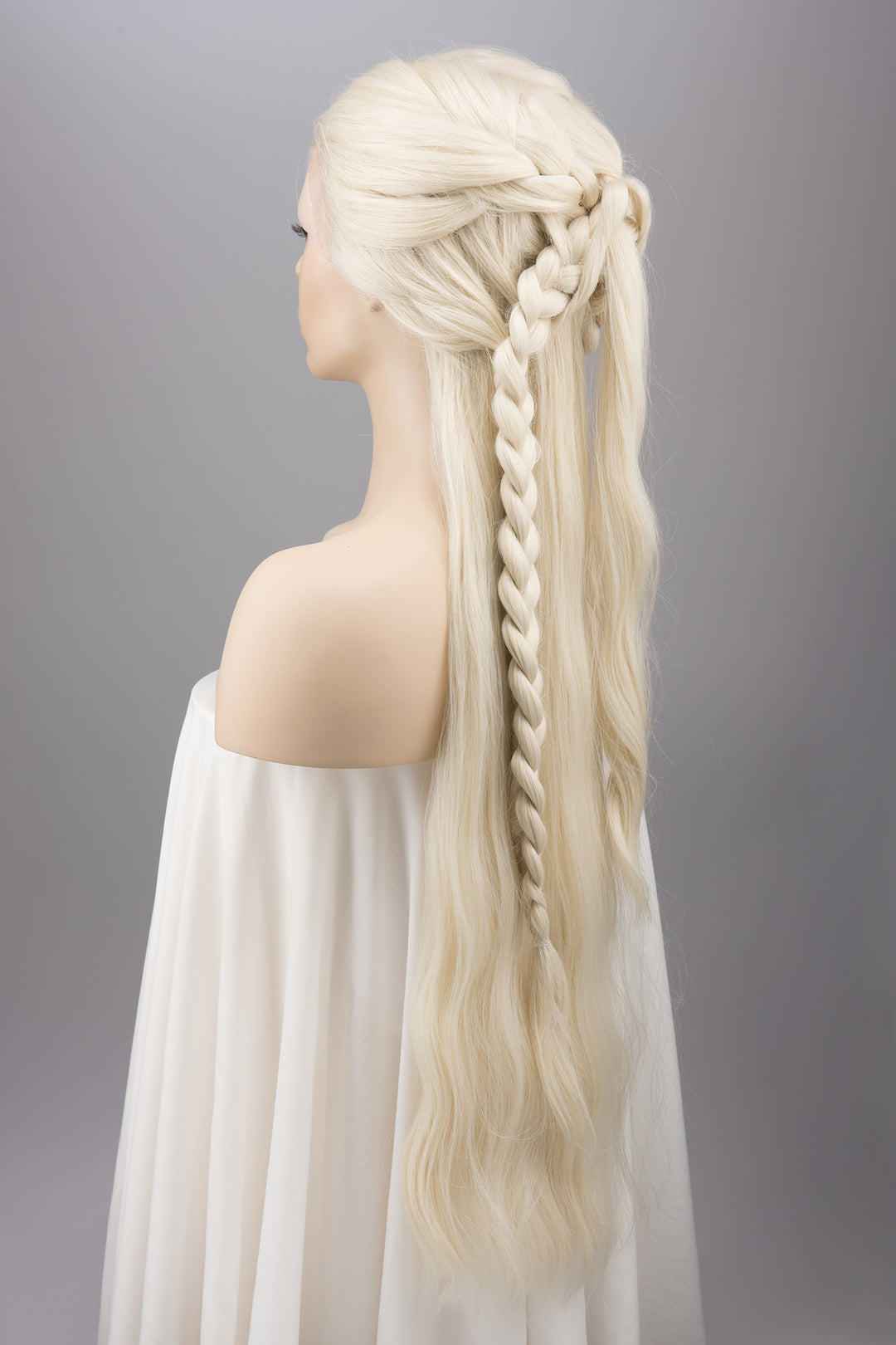 Icy Blonde Large Lace 13x6 Long Wavy Wig Game of Throne Rhaenyra Daenerys