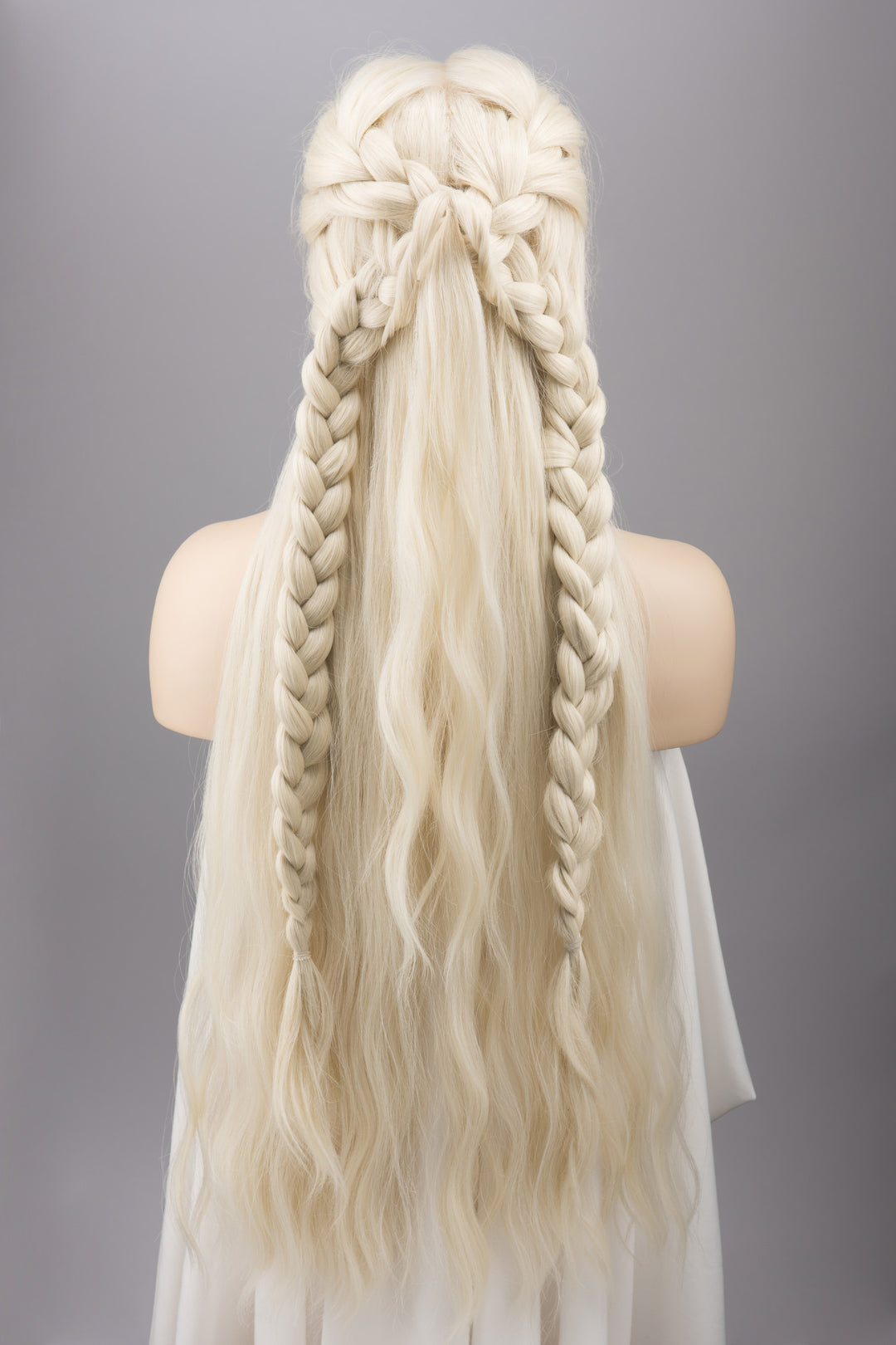 Icy Blonde Large Lace 13x6 Long Wavy Wig Game of Throne Rhaenyra Daenerys