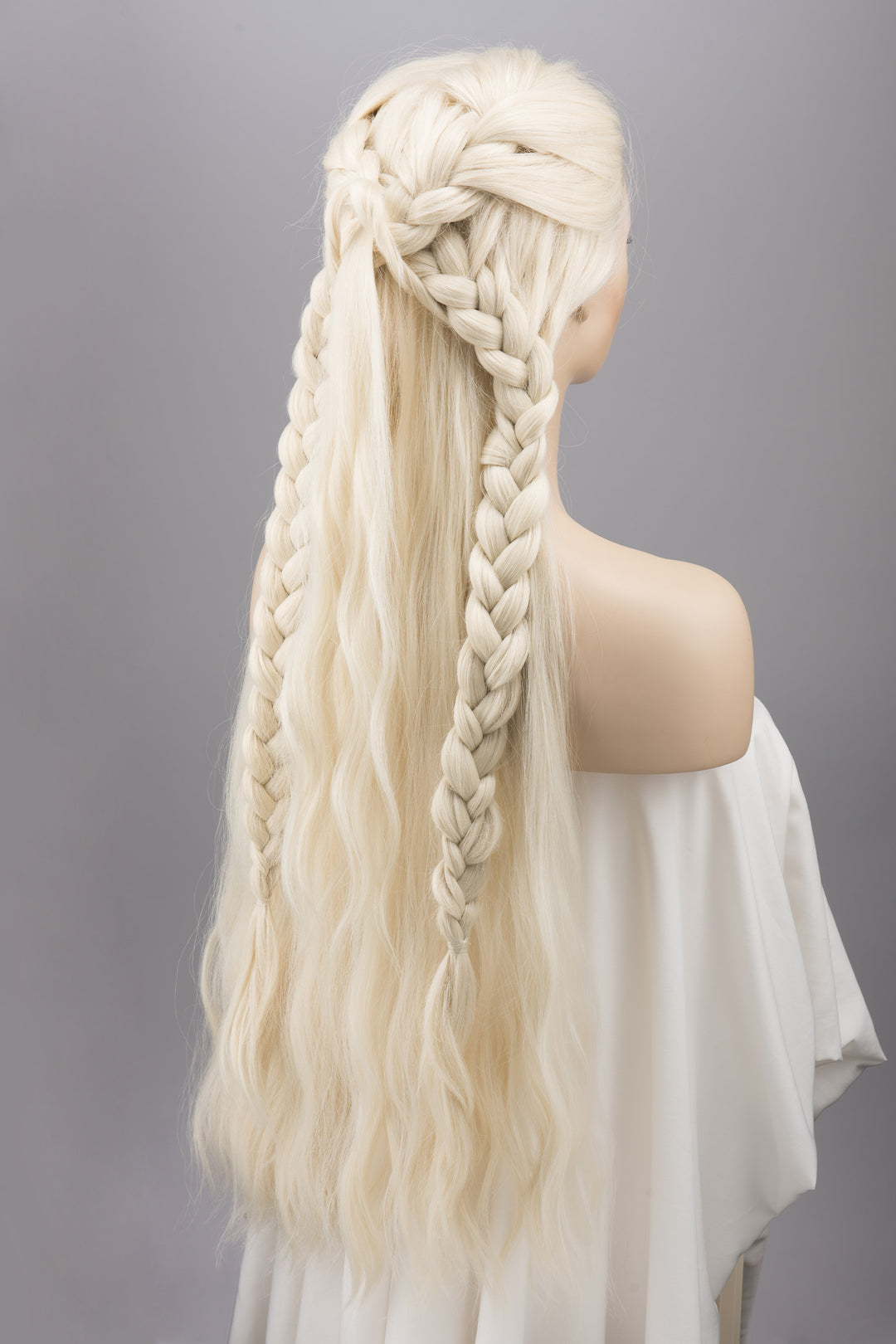 Icy Blonde Large Lace 13x6 Long Wavy Wig Game of Throne Rhaenyra Daenerys