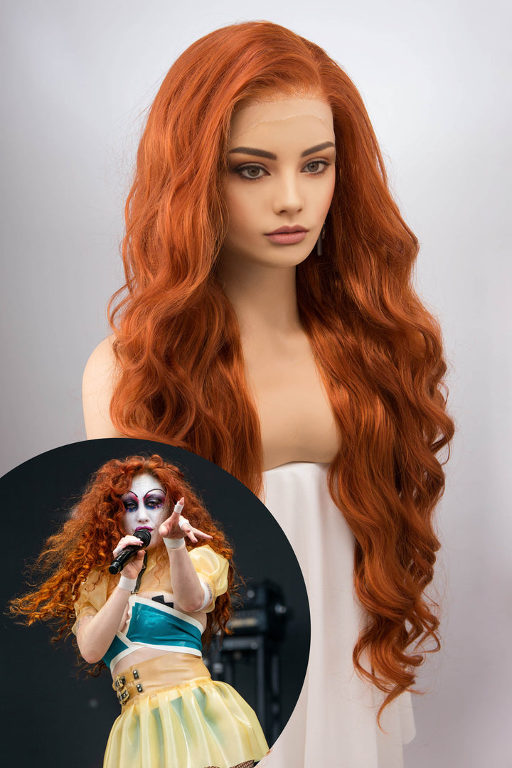 Ginger Red Head Lace Synthetic Wig Rooney Chappell Look