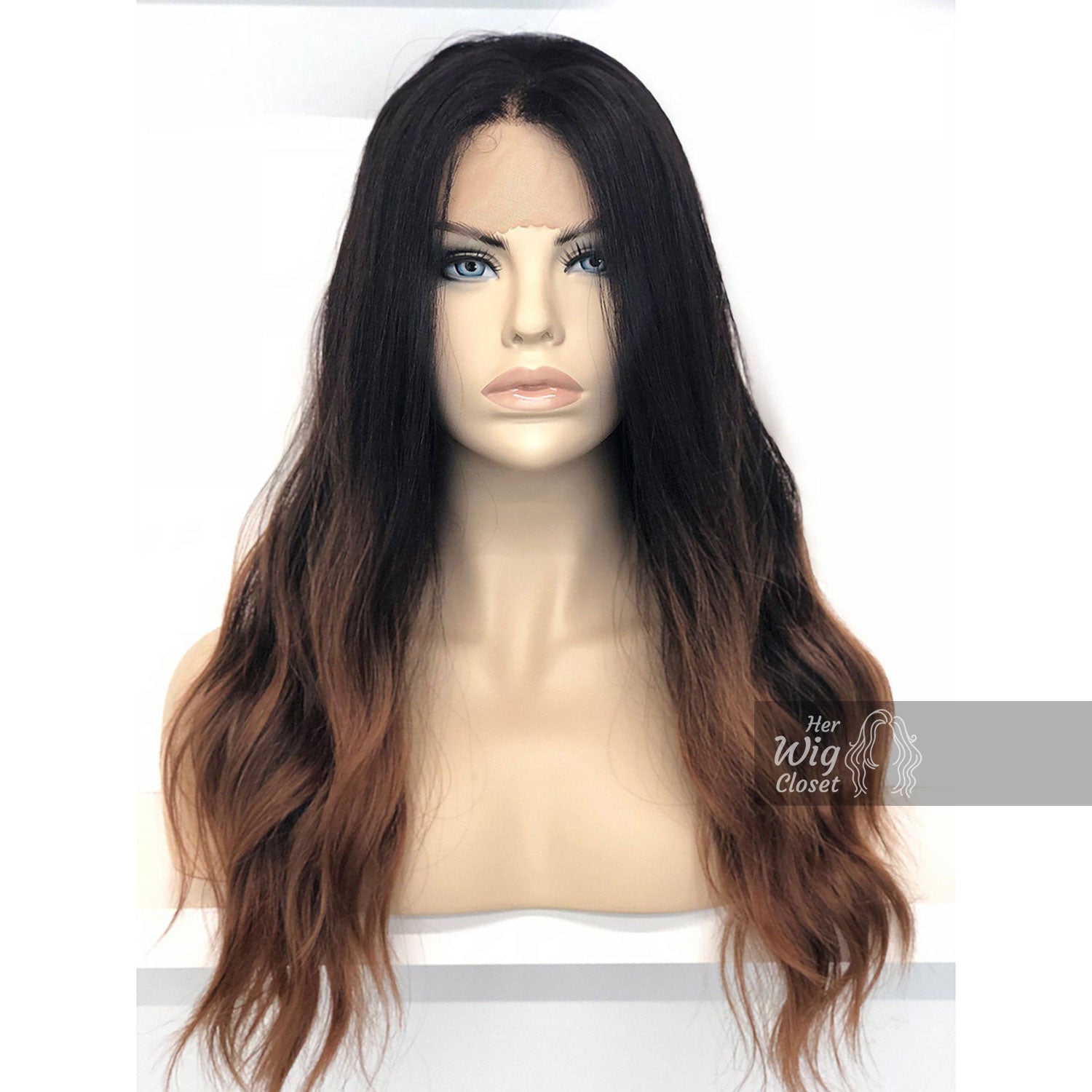 Black brown cheap ombre wig